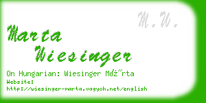 marta wiesinger business card